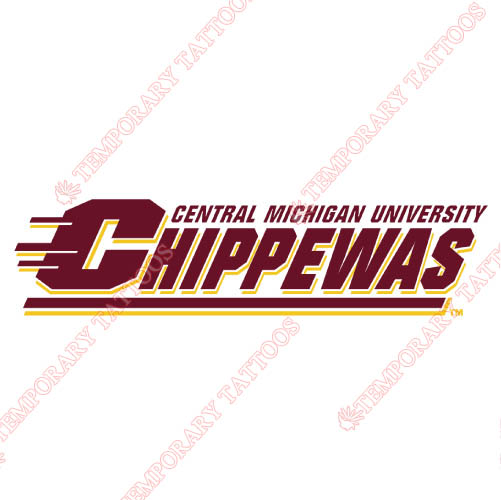 Central Michigan Chippewas Customize Temporary Tattoos Stickers NO.4124